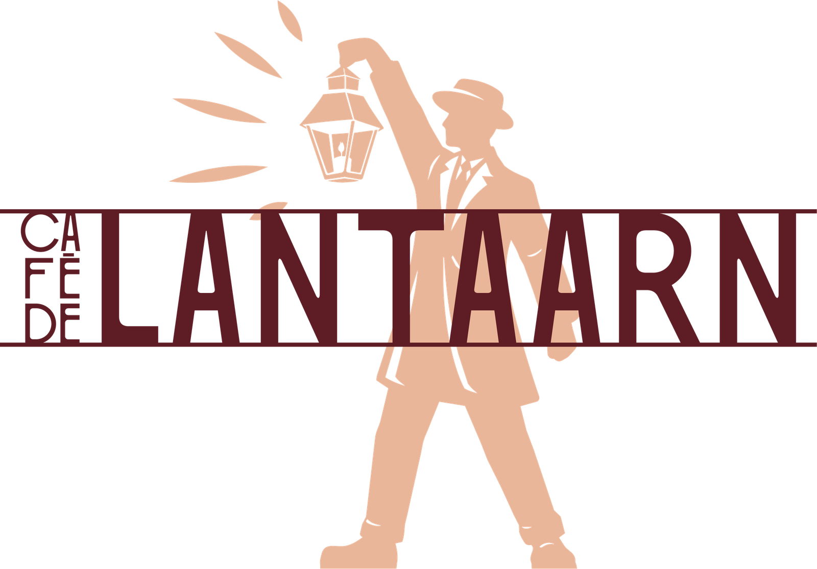 Logo van De Lantaarn met de lantaarnman en woordmerk